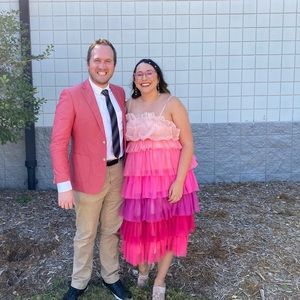 Pink Lily Multi- Colored Tulle Dress Size Large